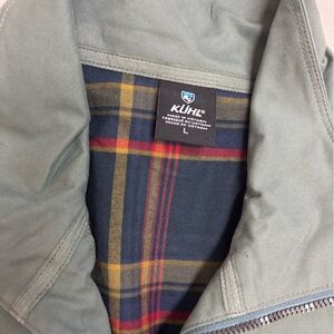 Kuhl Olive Jacket with Tartan Lining
